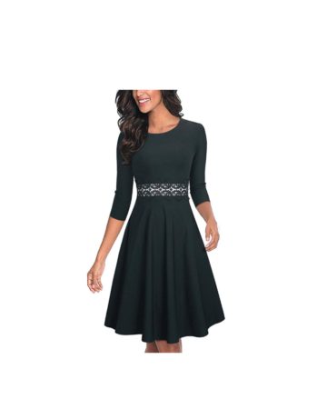 HOMEYEE Damen Vintage Cocktailkleid